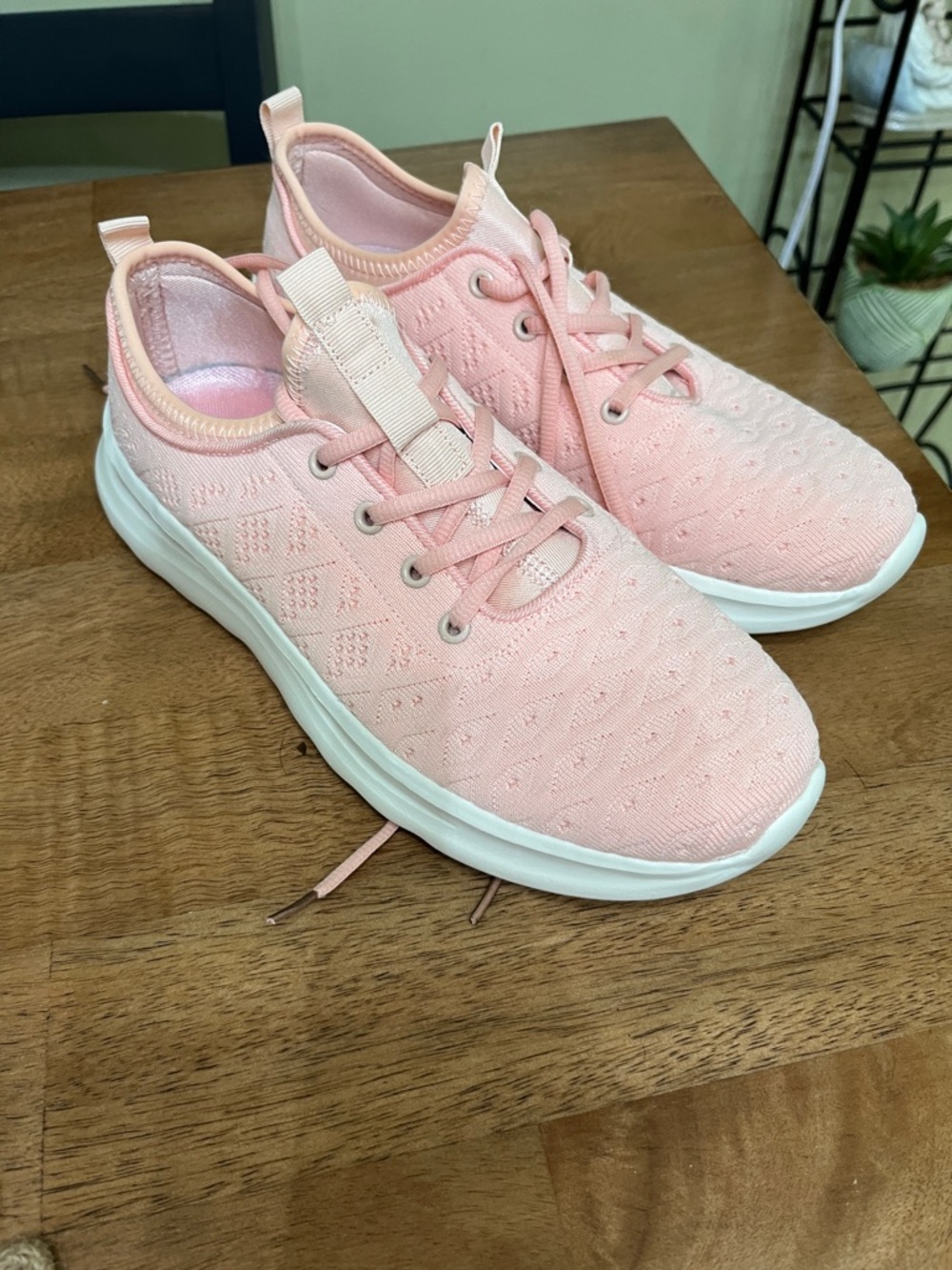 Light Pink Women's Athletic Knit Sneakers